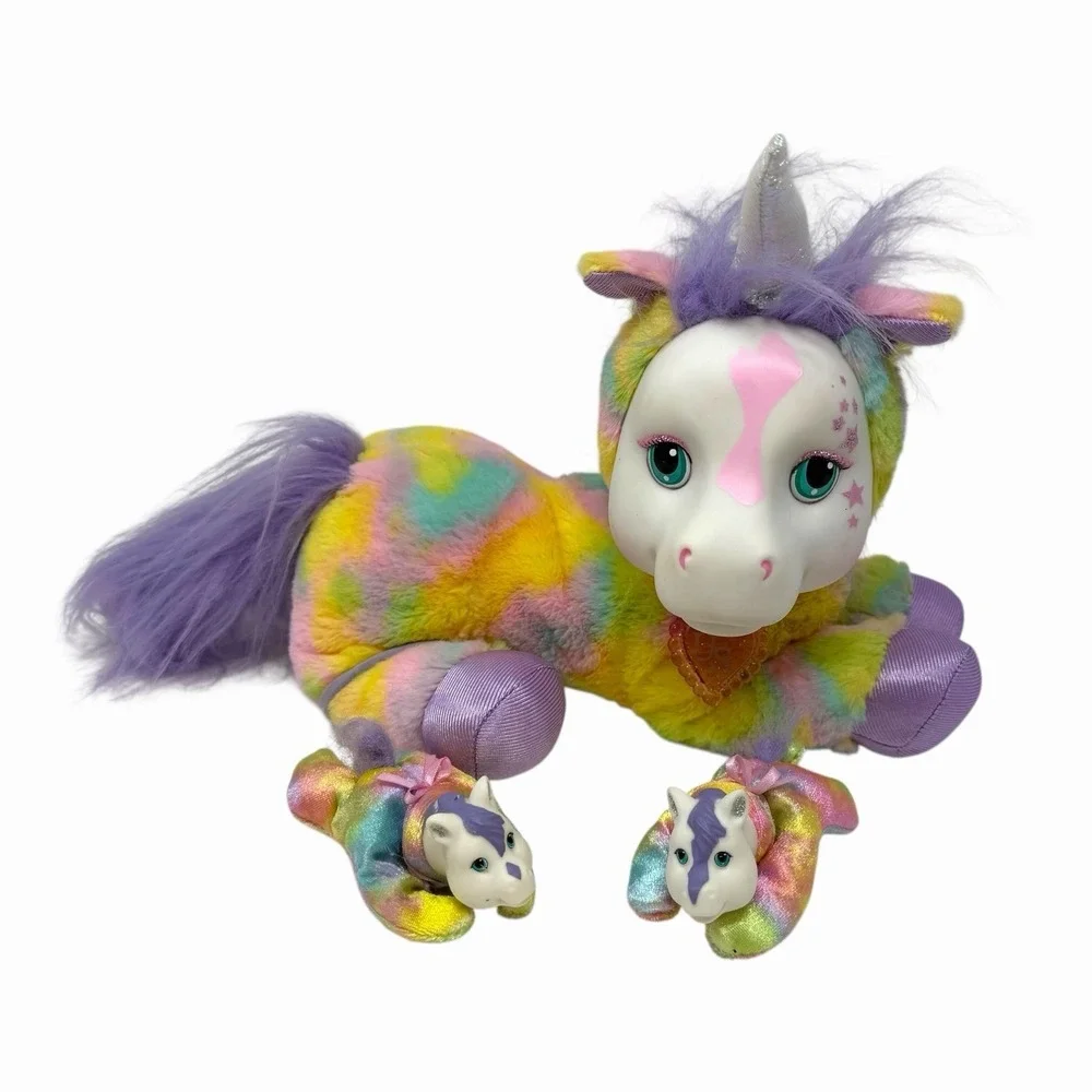 2018 Unicorn Surprise Plush Pastel Tie Dye Mom‎ 2 Babies Pastel Stuffed Doll 10